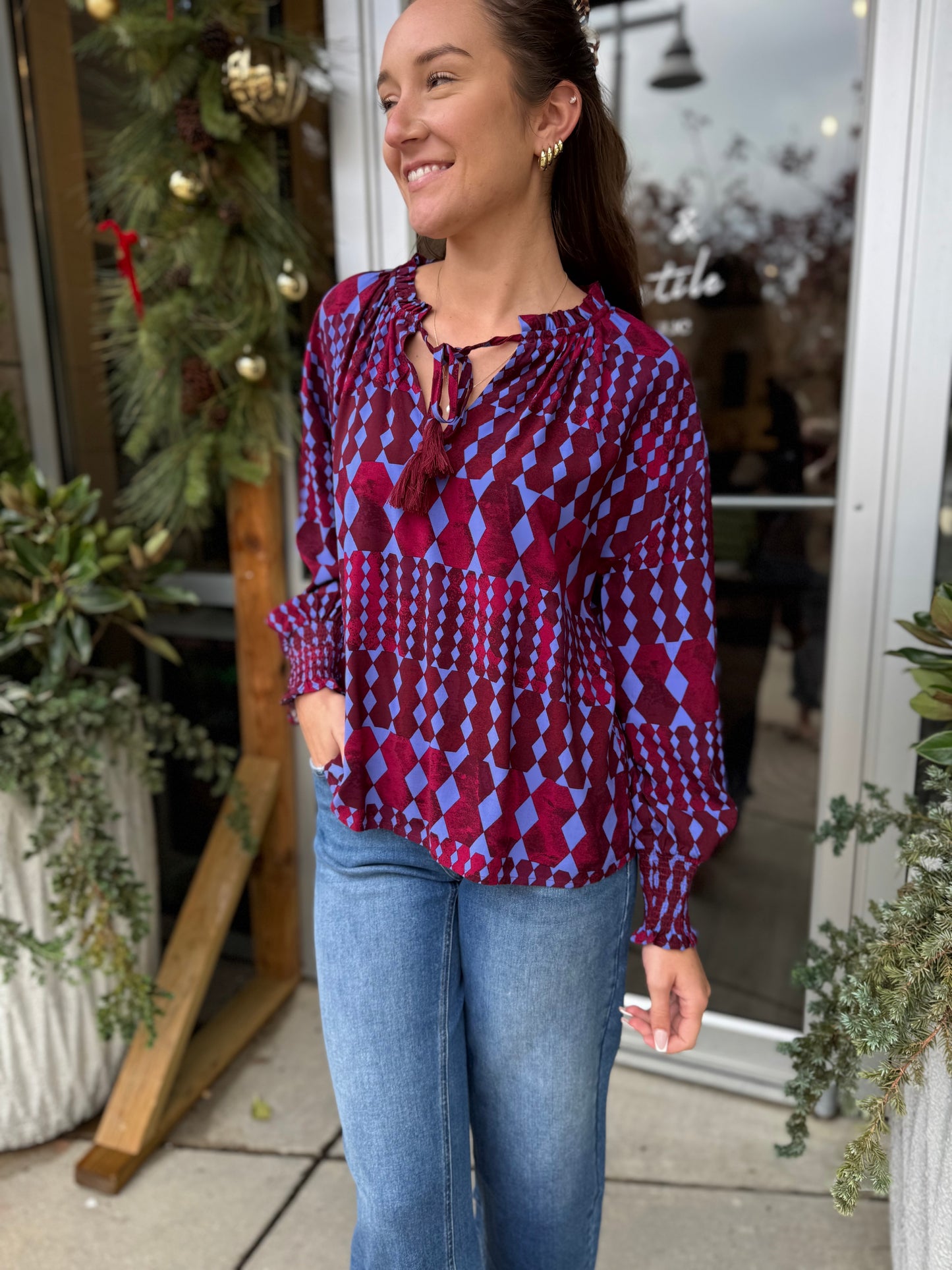 Ramsay Abstract Blouse