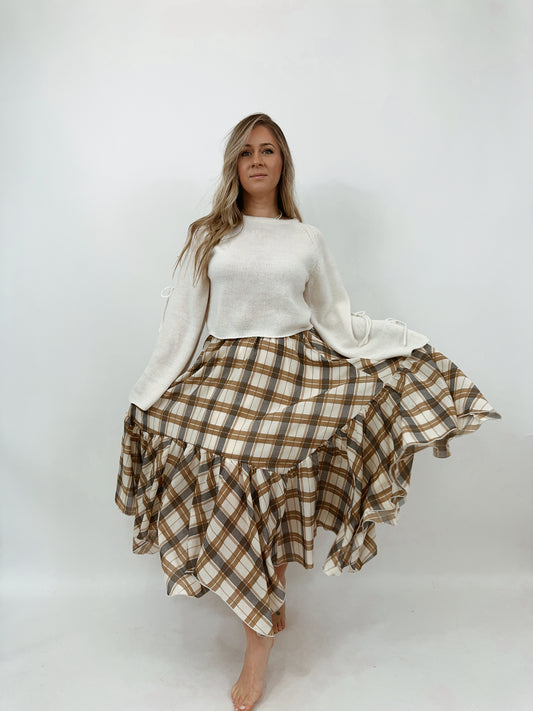 Gingham Maxi Skirt