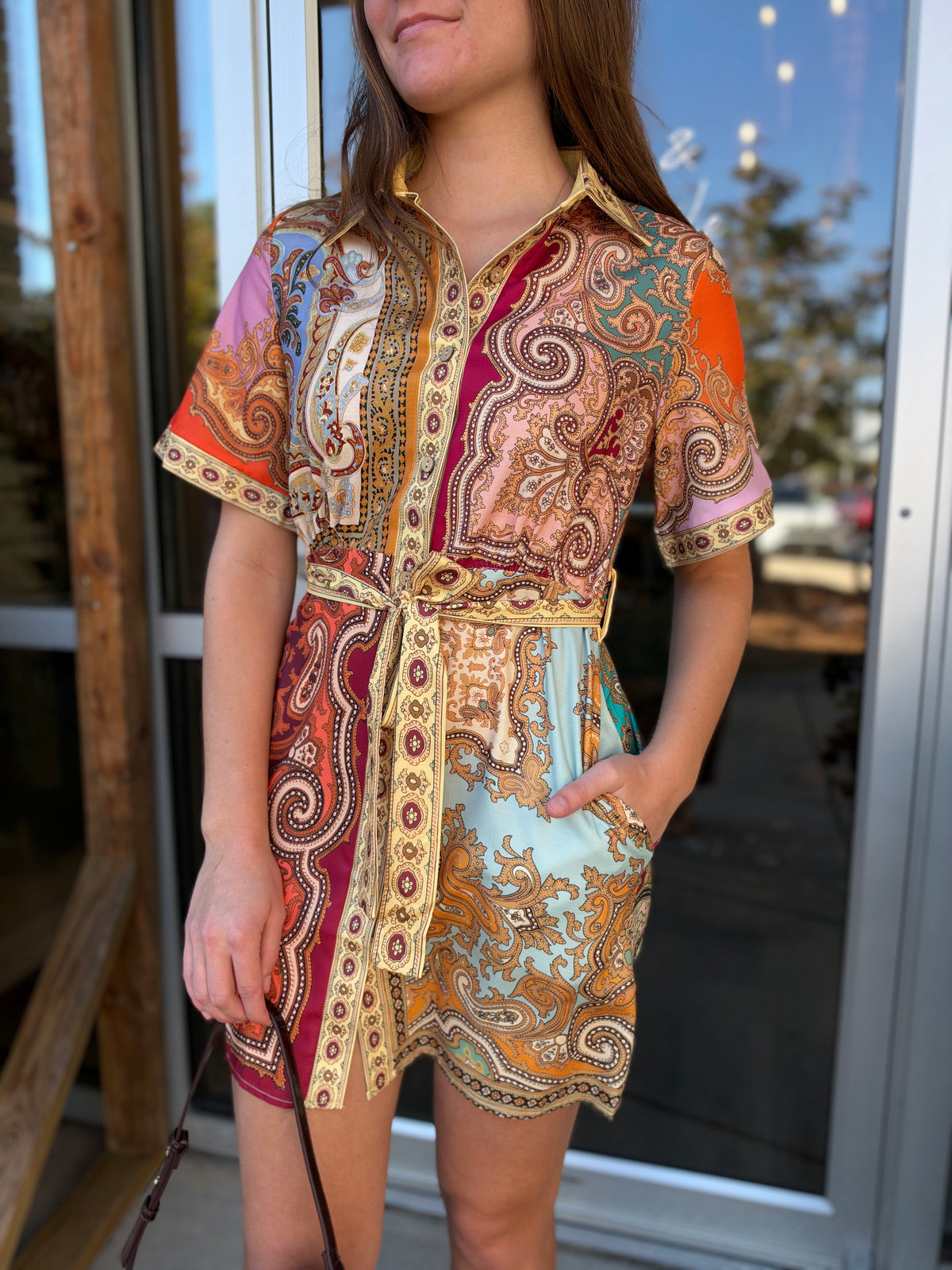 Paisley Tie Dress