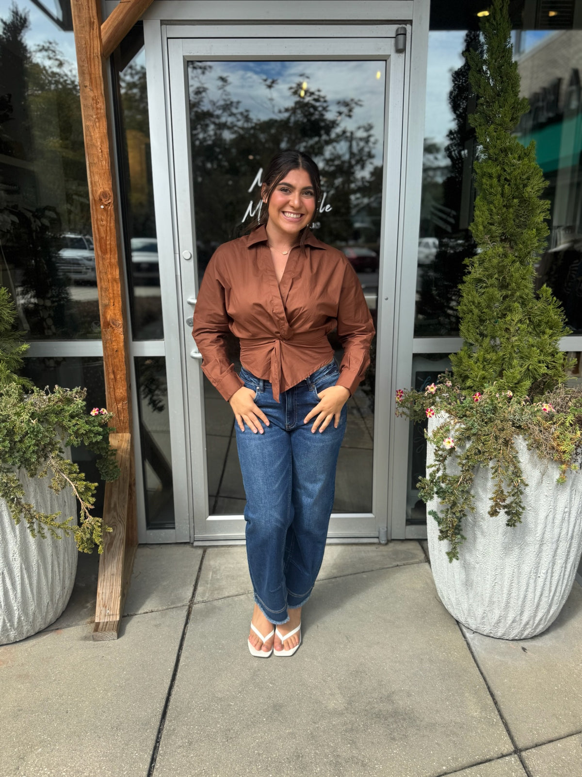 Twist Asymmetrical Blouse