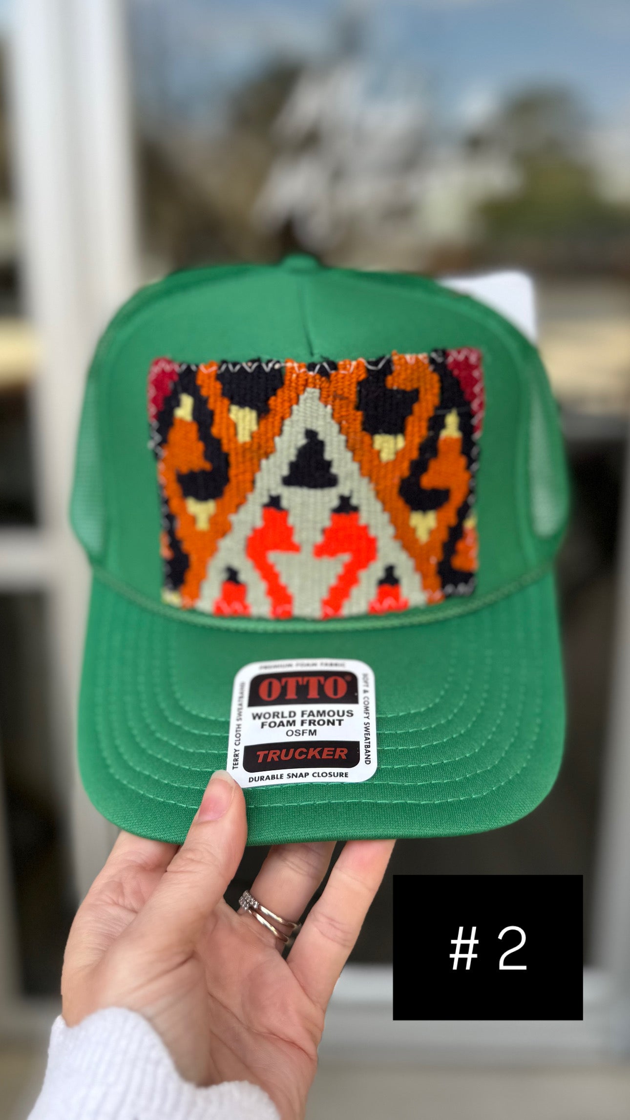 Kelly Green Orijinal Kilim Patch Trucker Hat