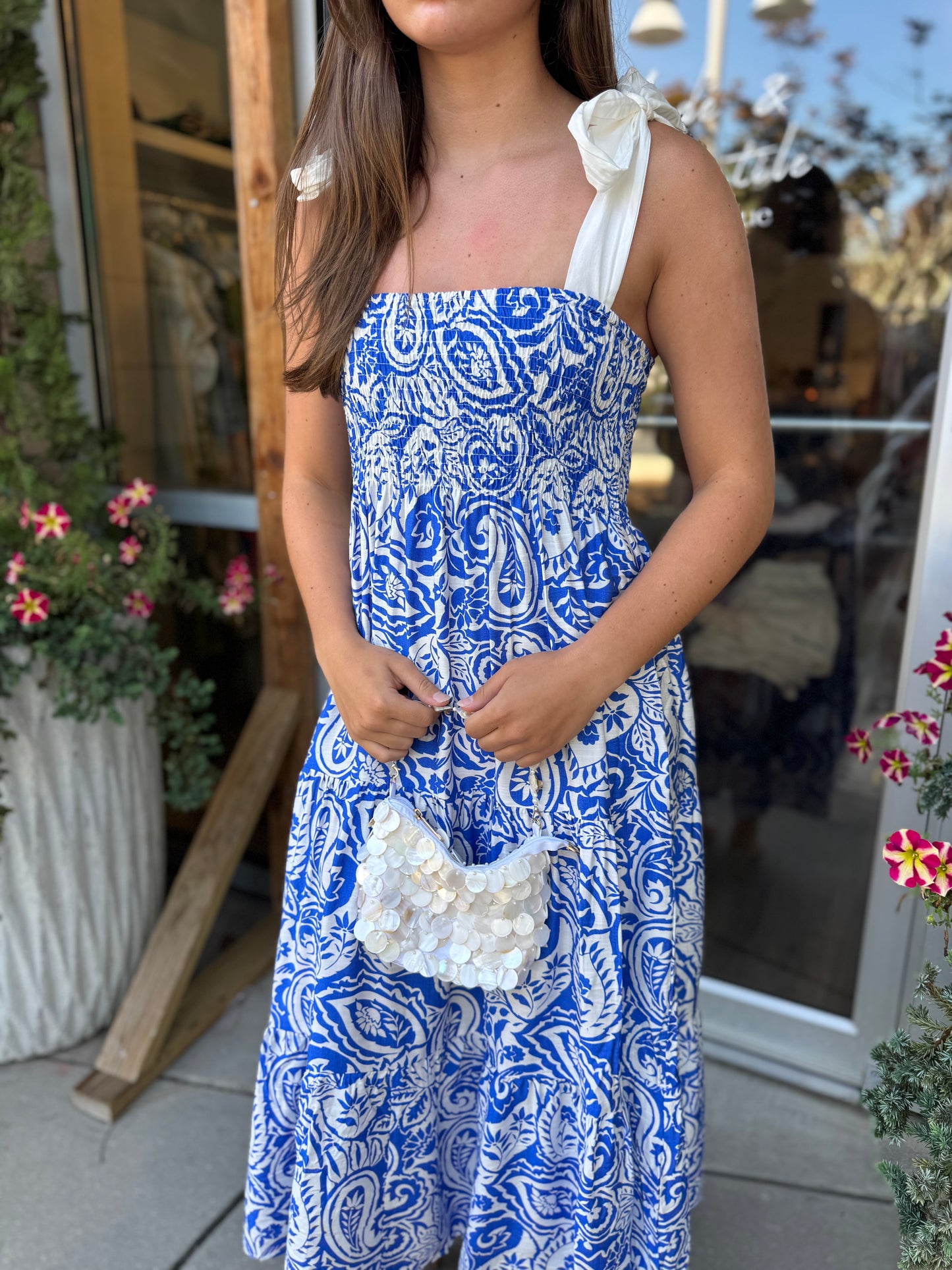 Nautical Wave Maxi Dress