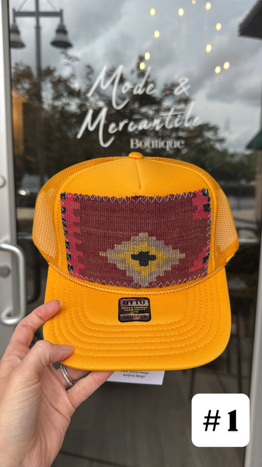 Gold Orijinal Kilim Patch Trucker Hat