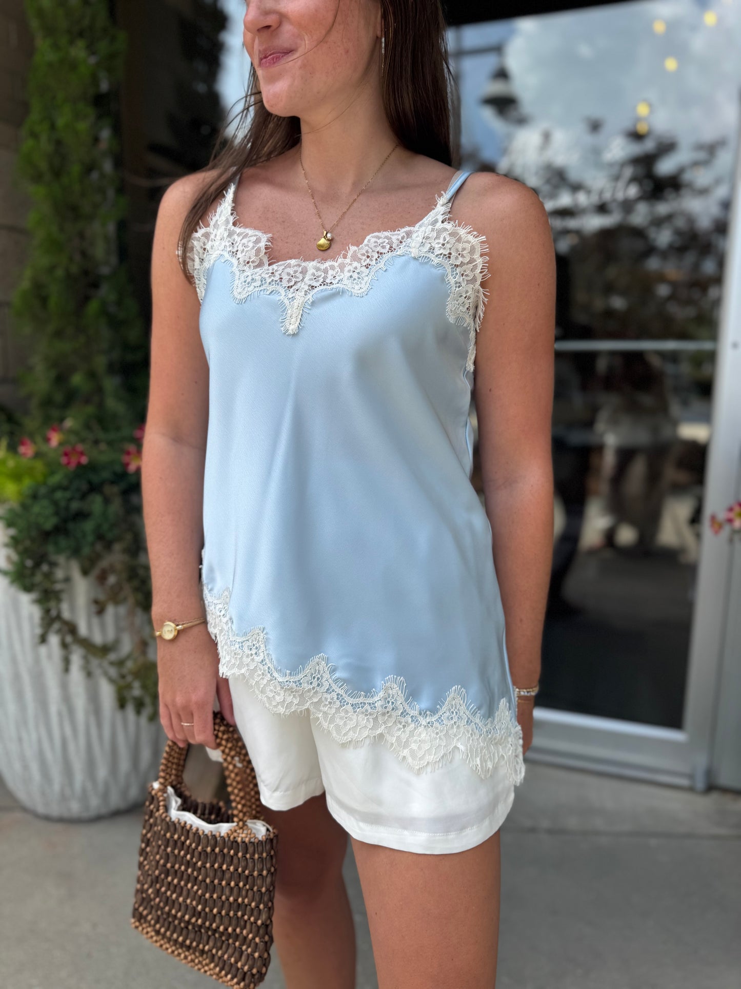 Satin Asymmetrical Tank