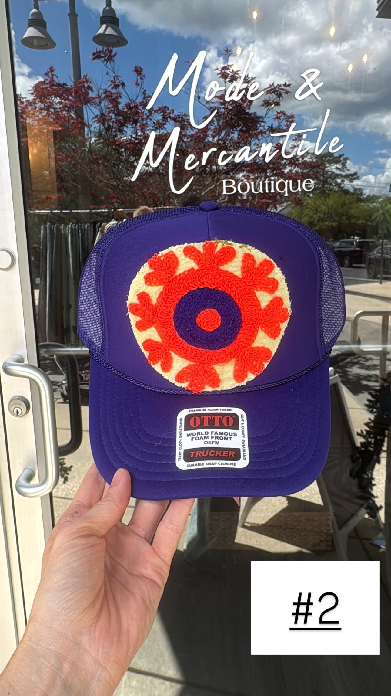 Purple Orijinal Kilim Patch Trucker Hat