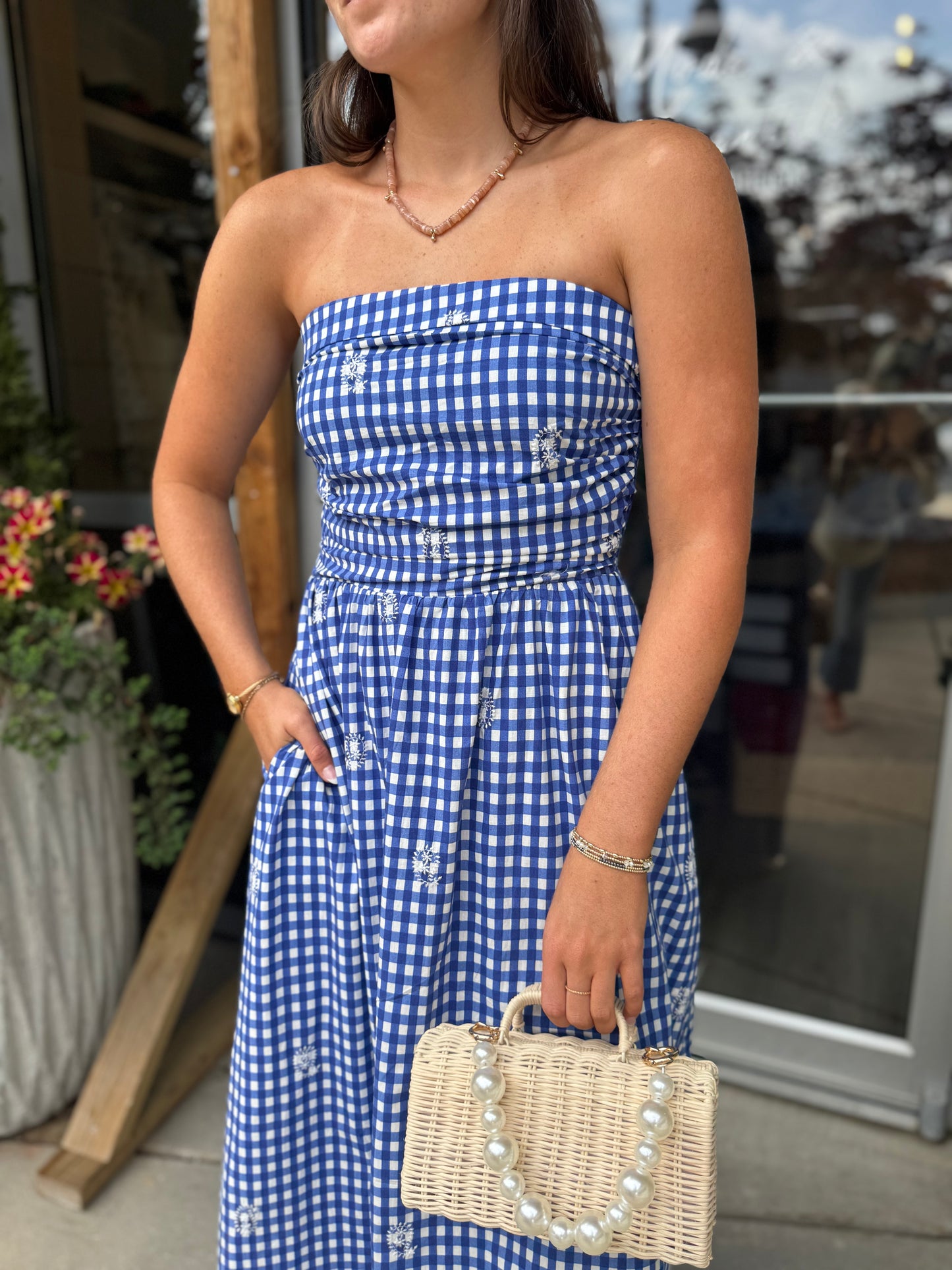 Azure Lace Maxi Dress