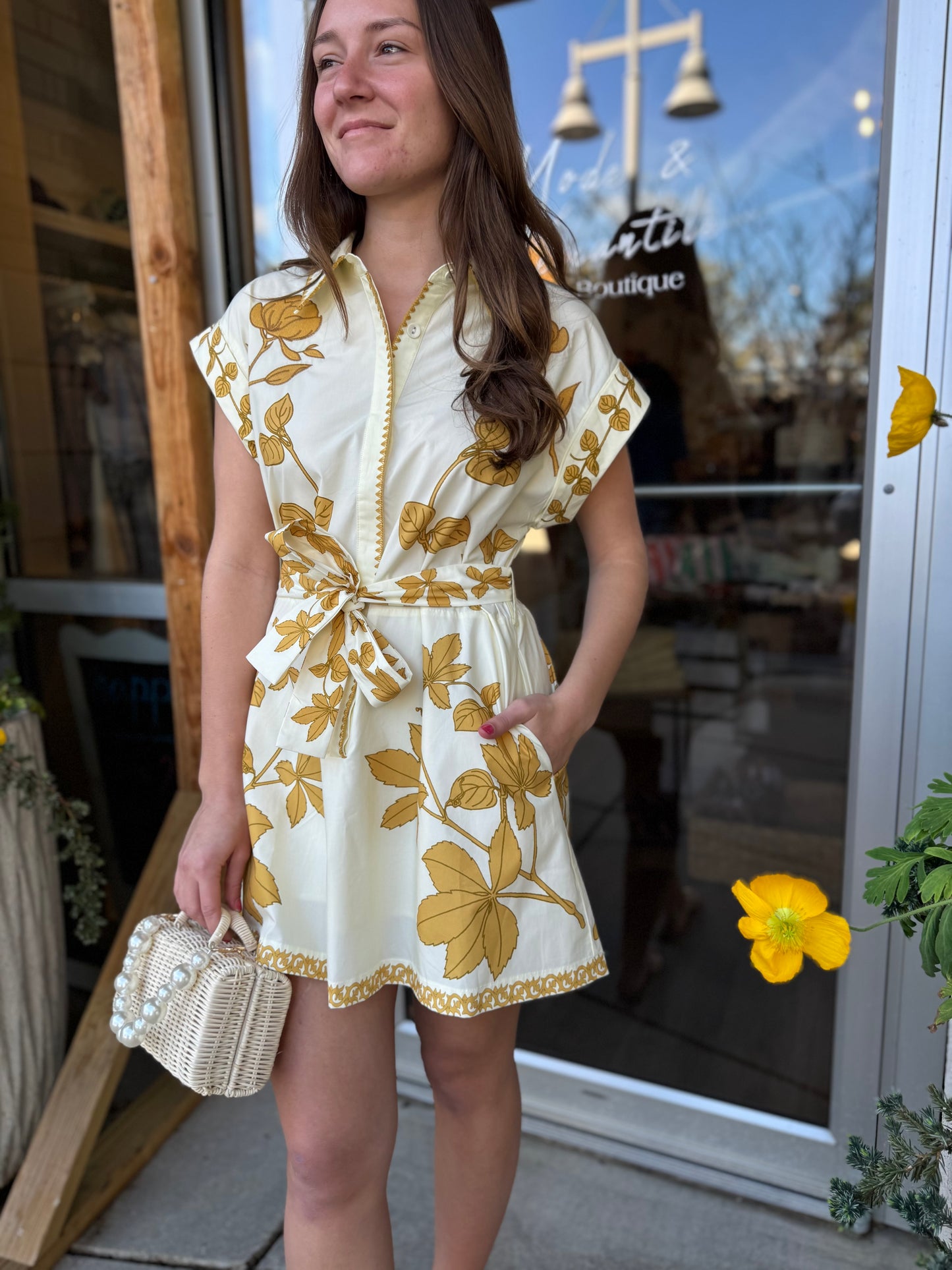 Sarah Printed Shirt Dress