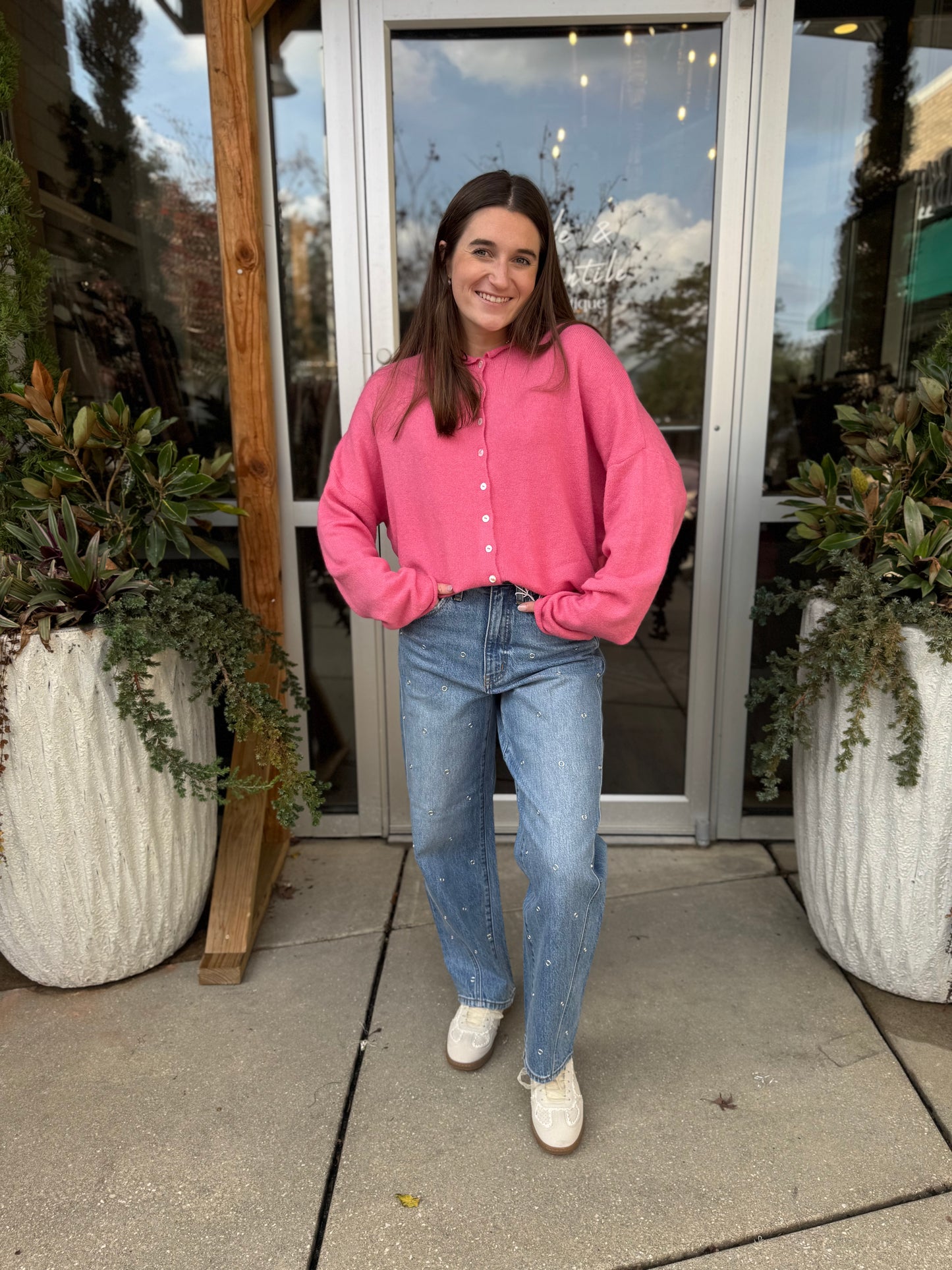 Bubble Gum Harper Cardigan