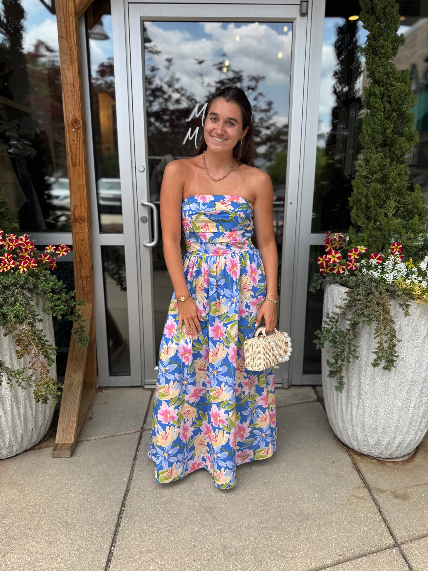 Sunset Petal Maxi Dress