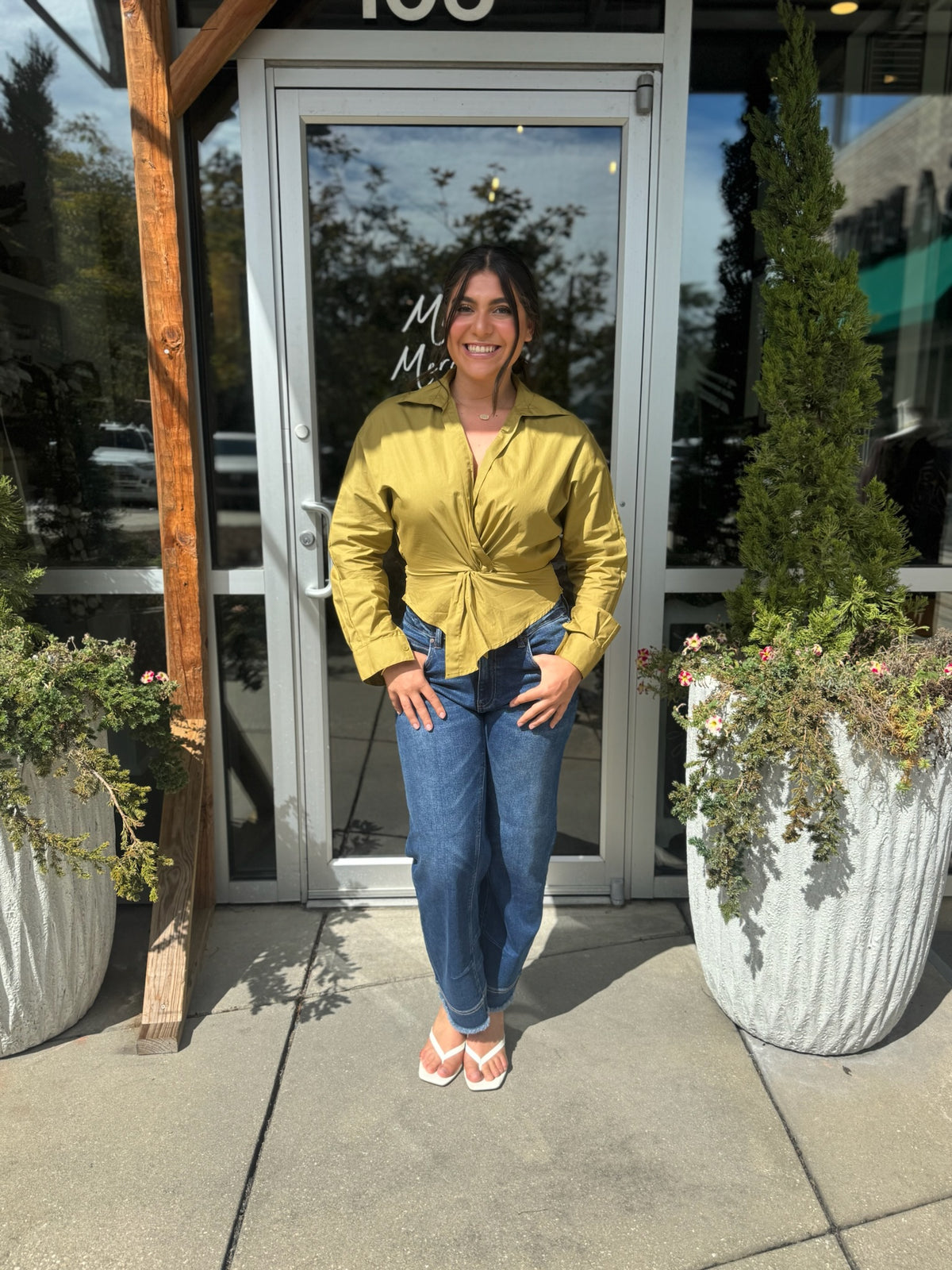 Twist Asymmetrical Blouse