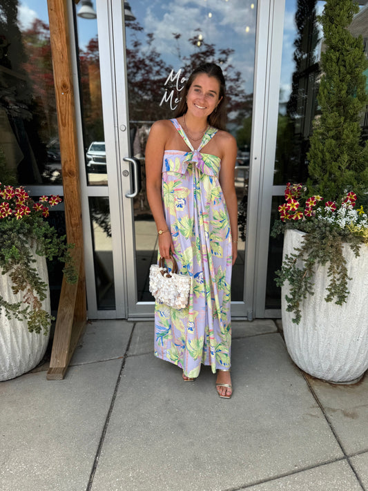 Baja Blues Halter Tie Dress