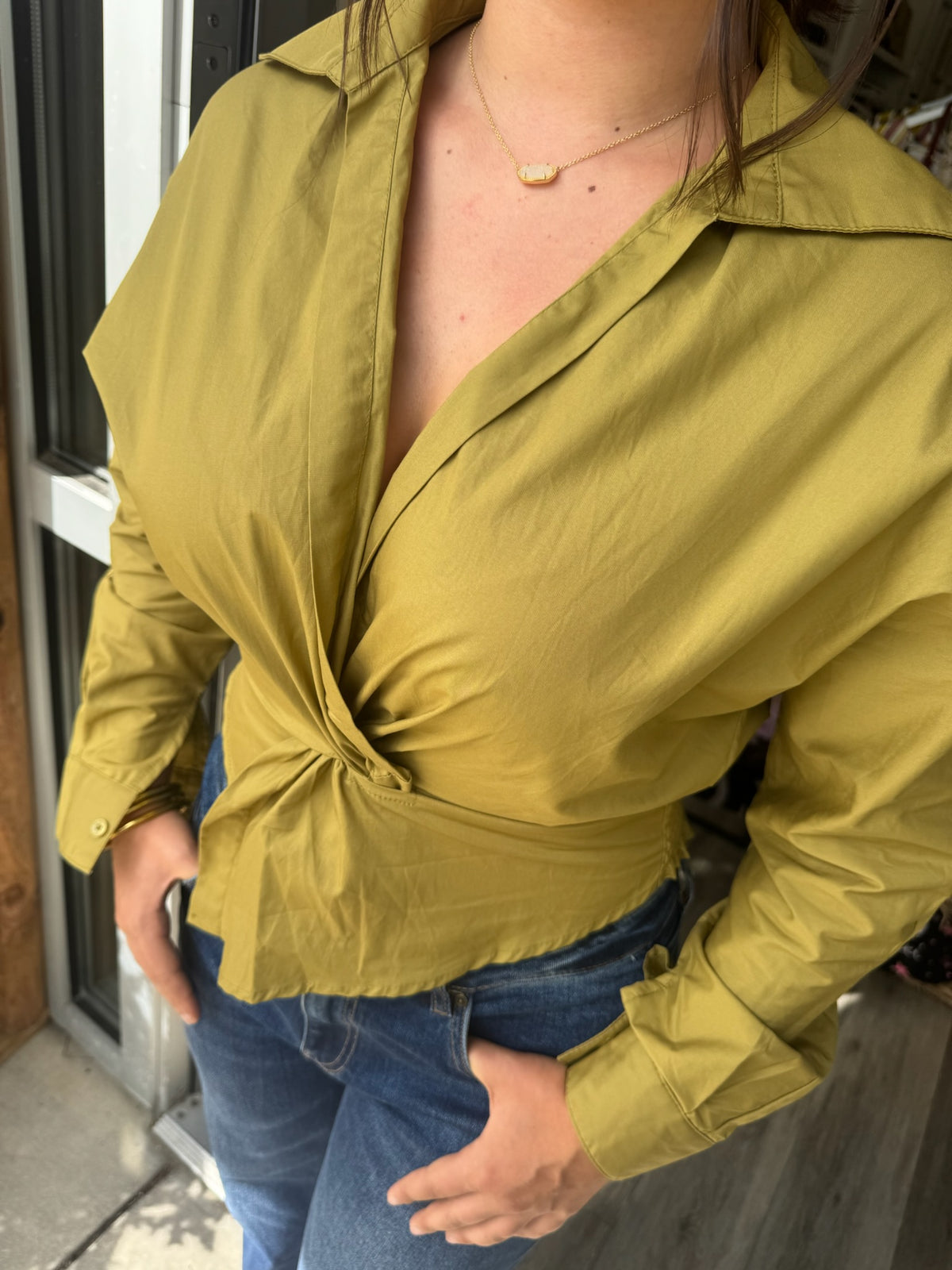 Twist Asymmetrical Blouse