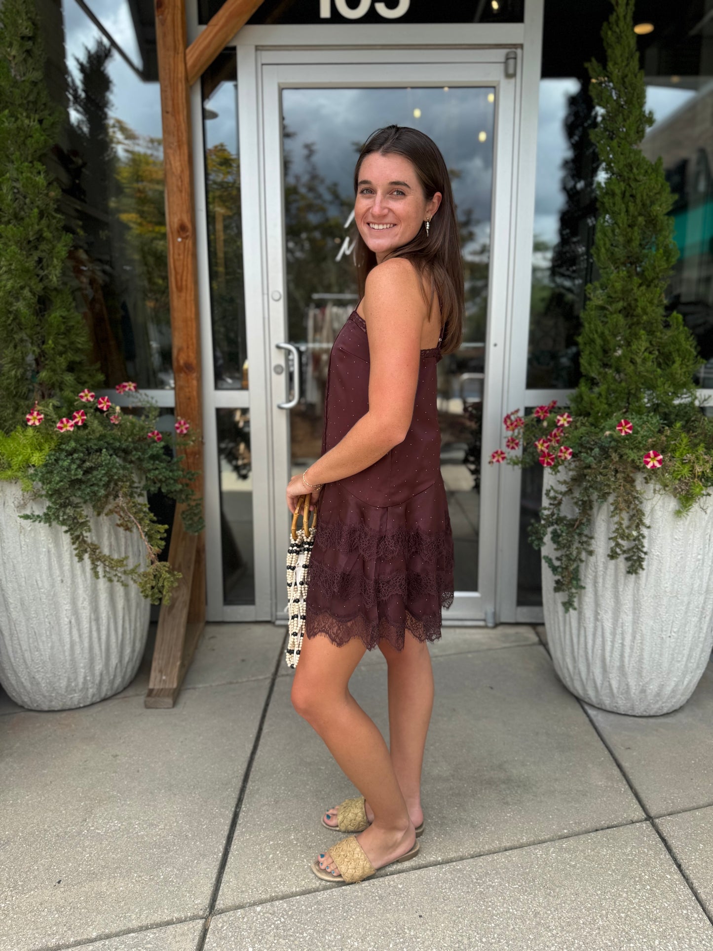 Brown Polka Dot Dress