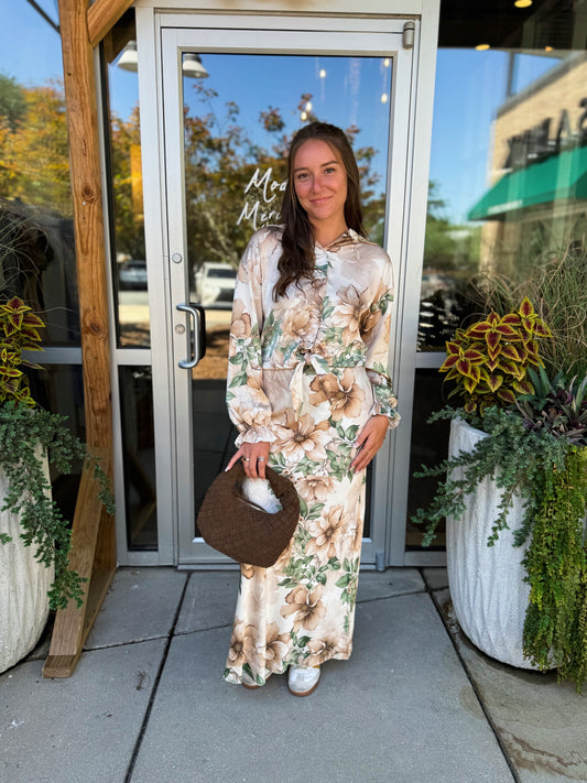 Wild Hibiscus Maxi Skirt
