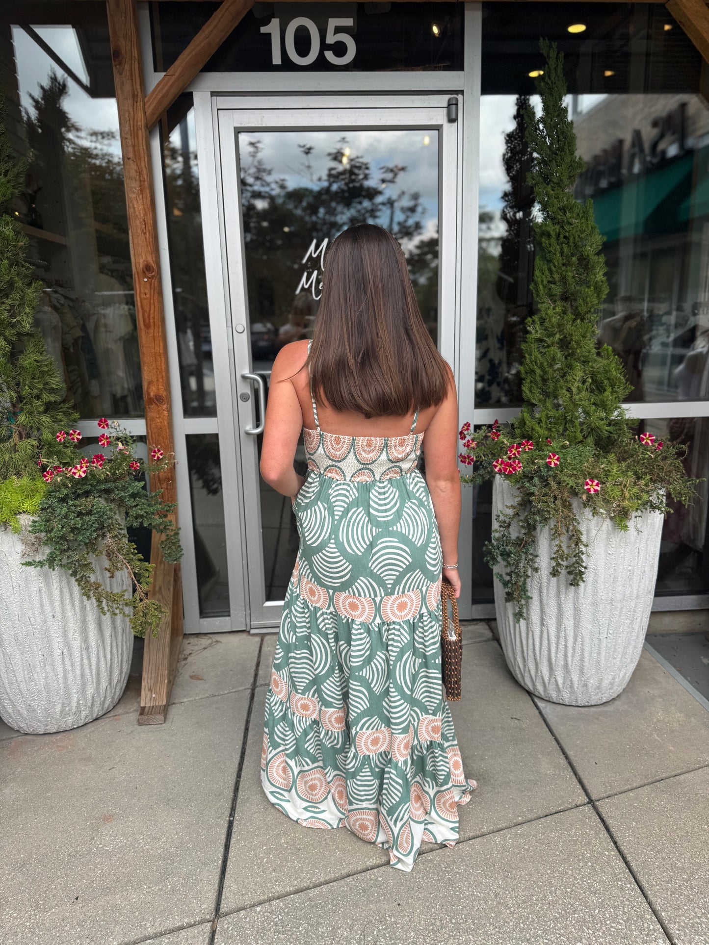 Olive Shell Maxi Dress