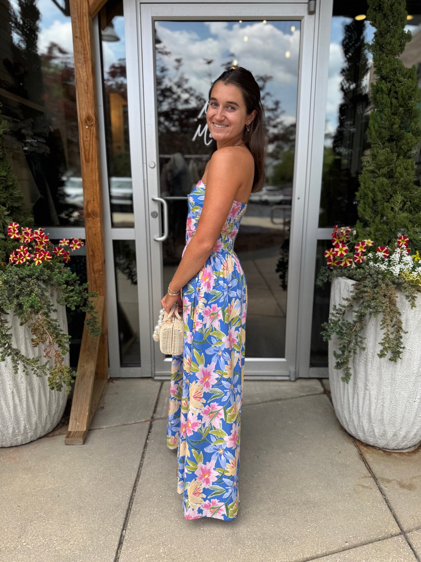Sunset Petal Maxi Dress