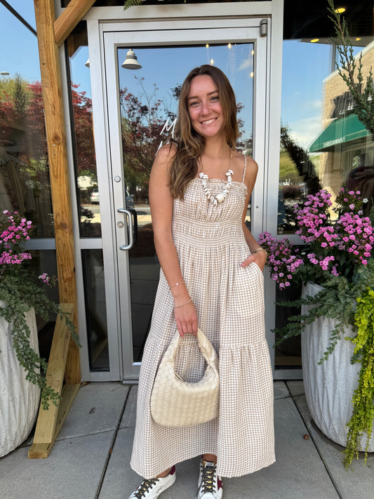 Gingham Midi Dress