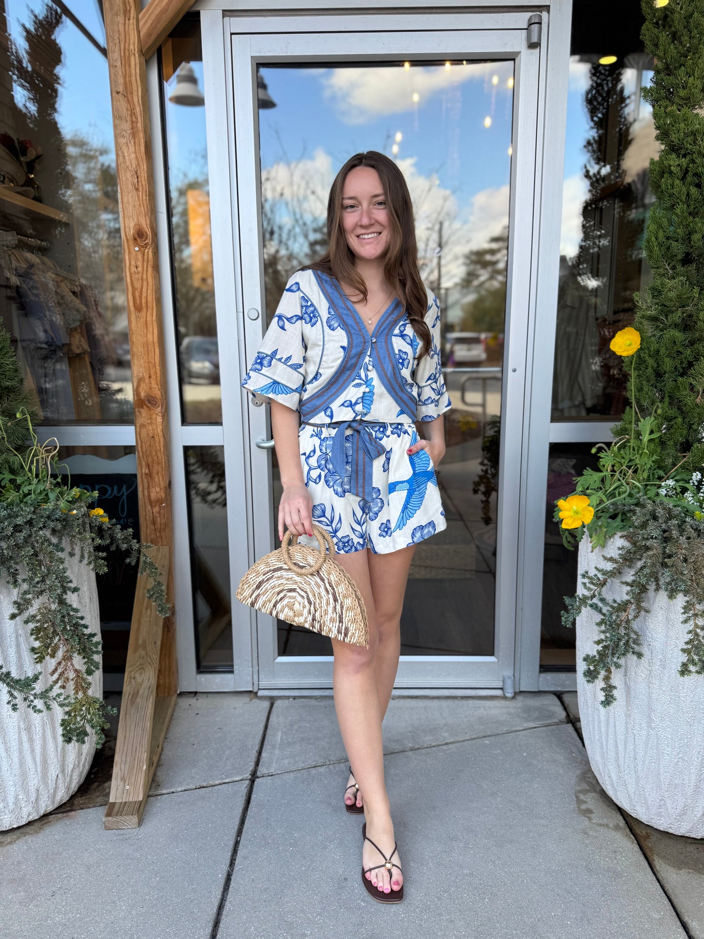 Ella Denim Detail Top