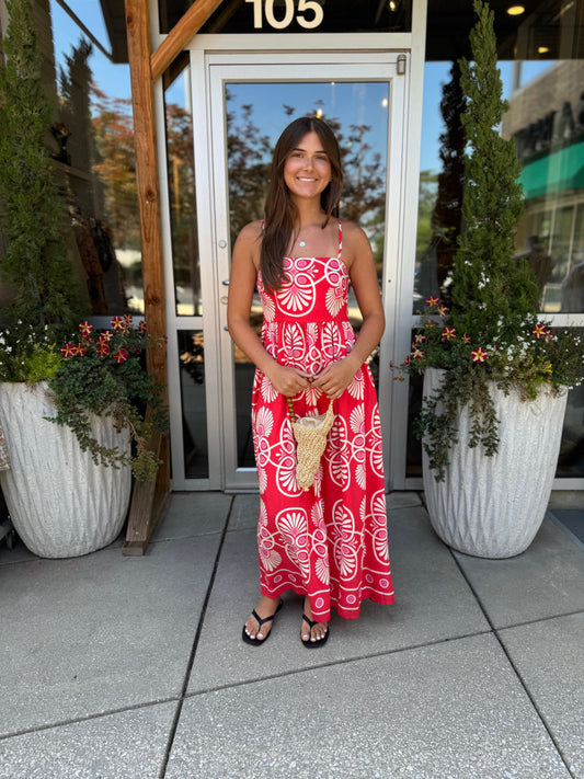 Rojo Medallion Maxi Dress