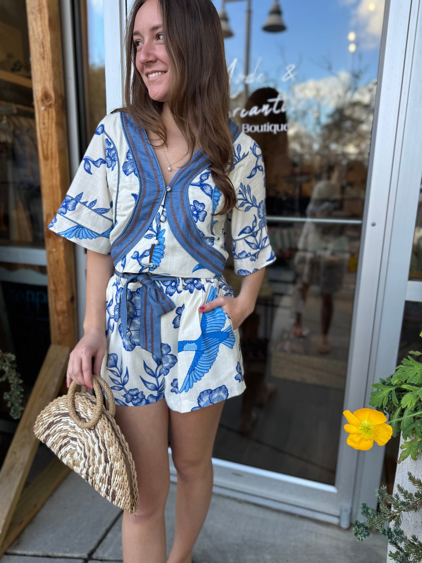 Ella Denim Detail Top