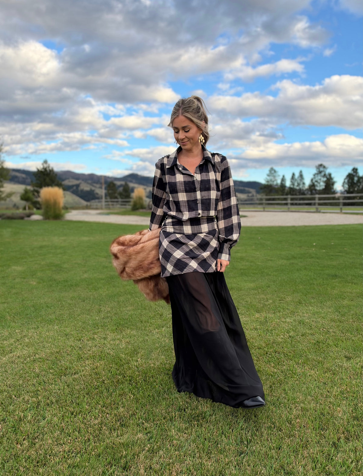 Checkered Maxi Dress