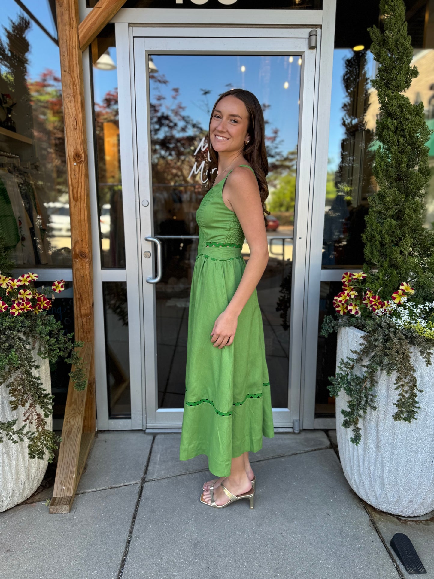 Green Bodice Maxi Dress
