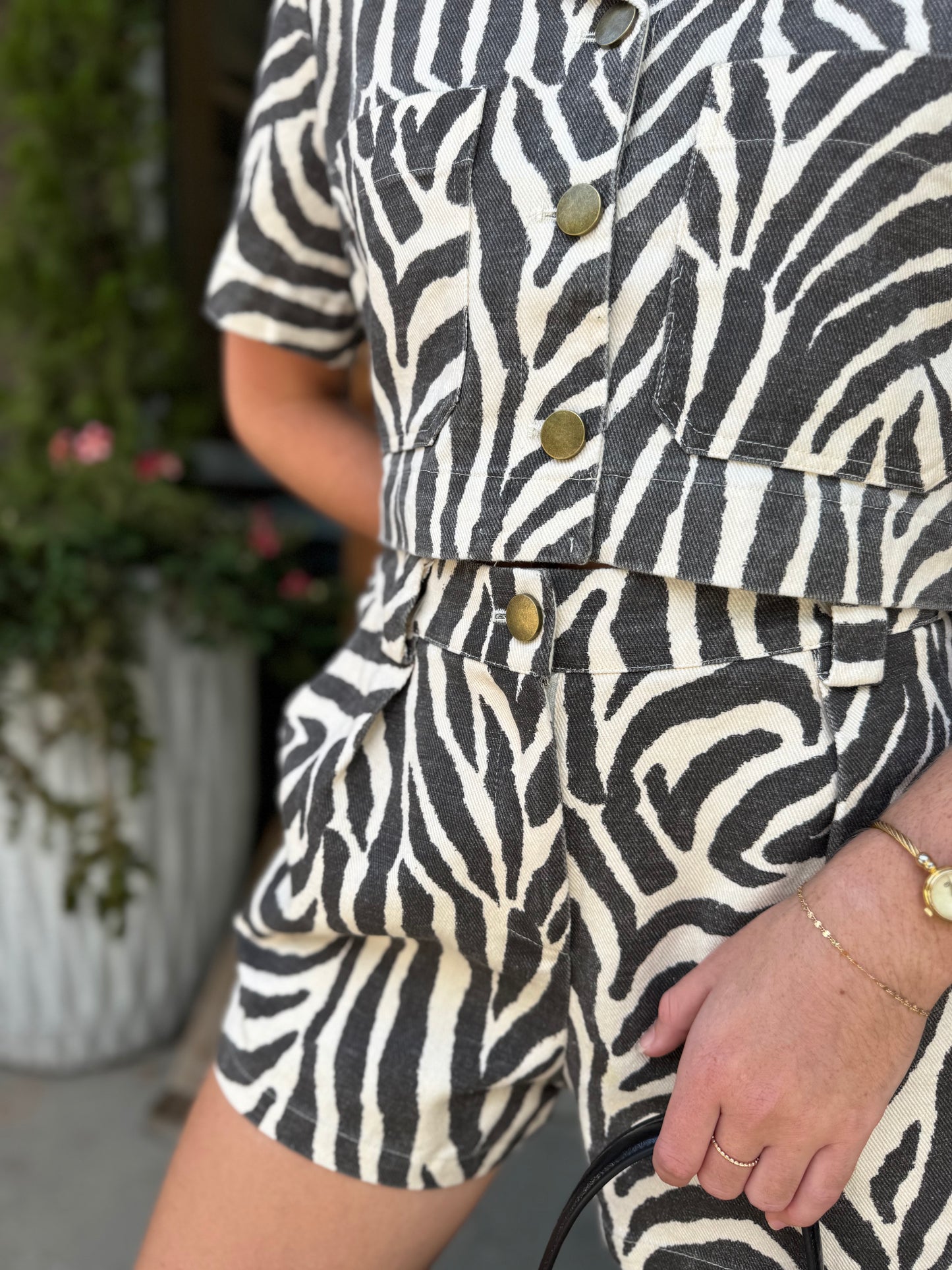 Zebra Shorts Set
