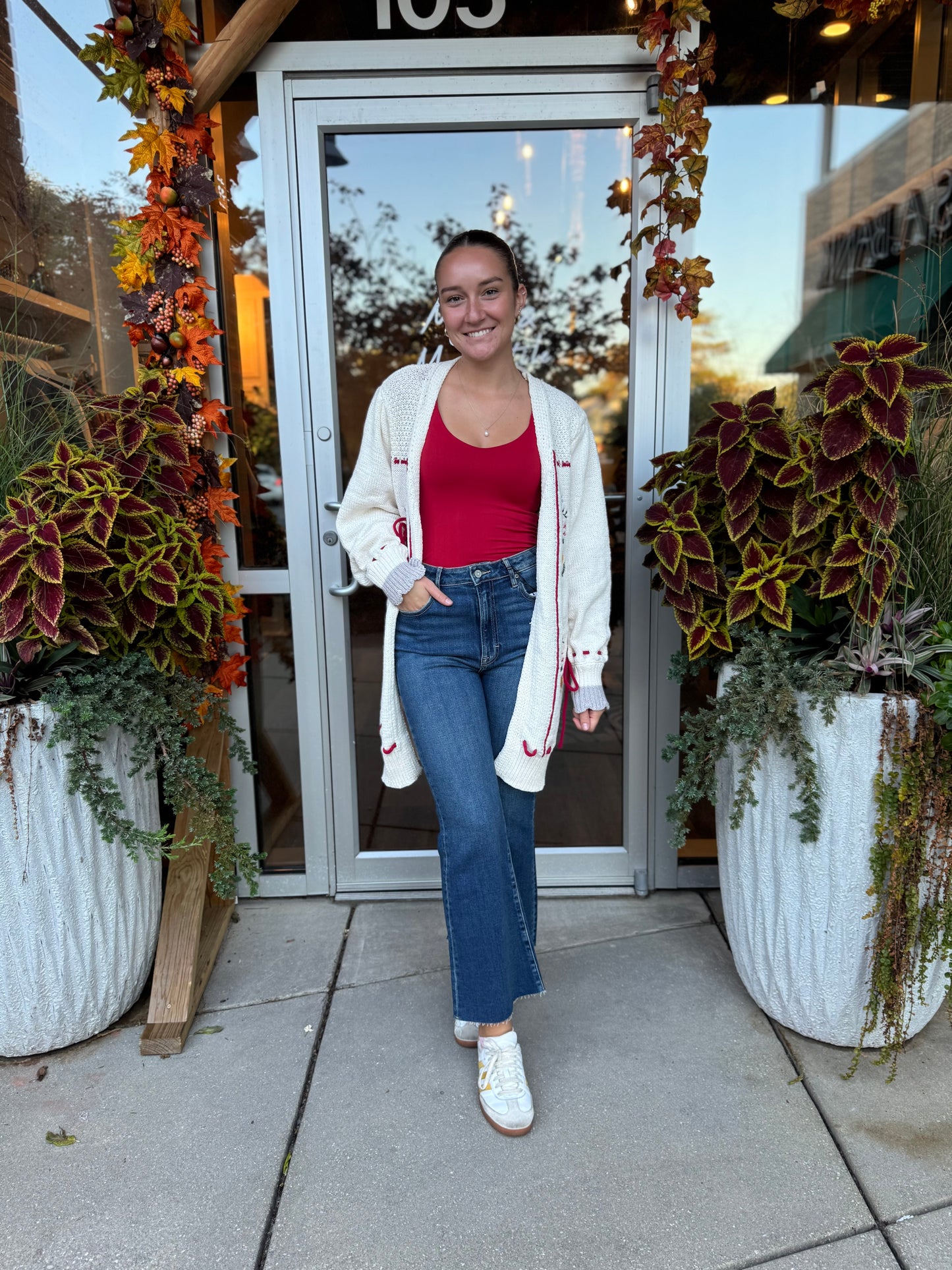 Long Sleeve Embroidered Sweater