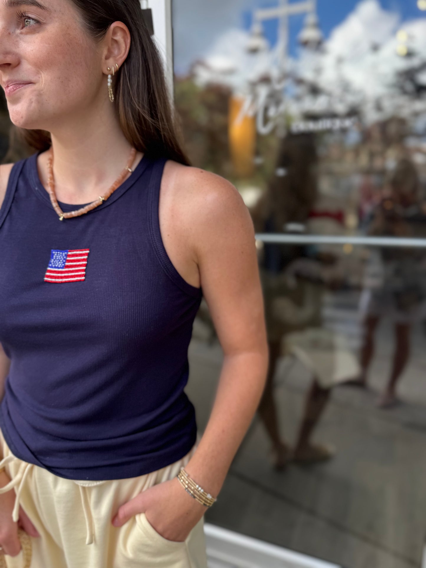 USA Beaded Tank