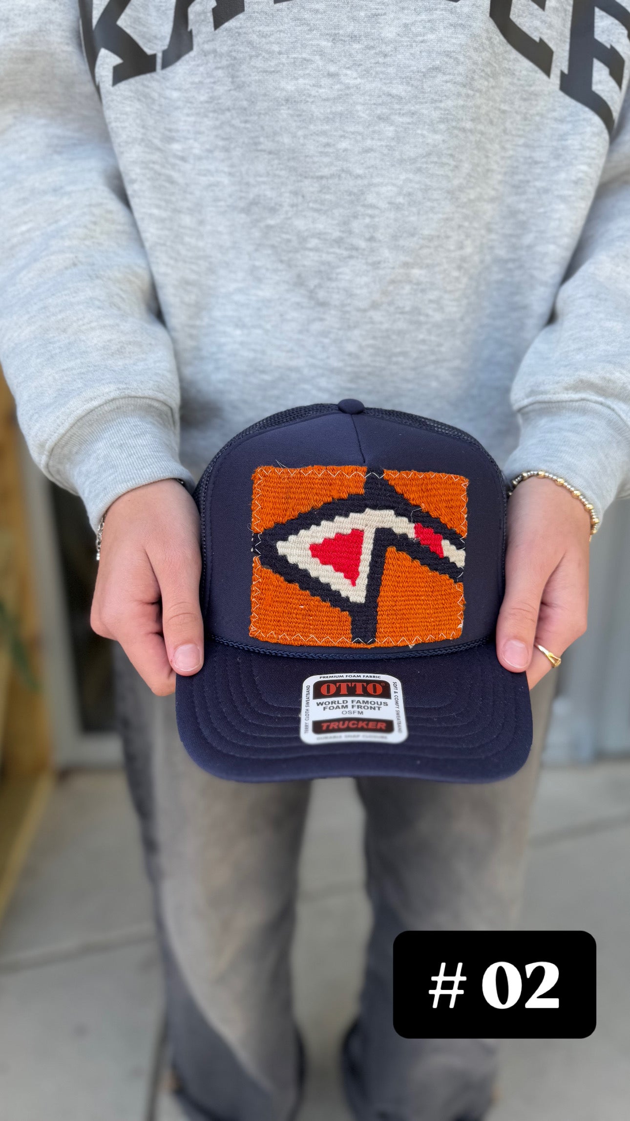 Navy Orijinal Kilim Patch Trucker Hat