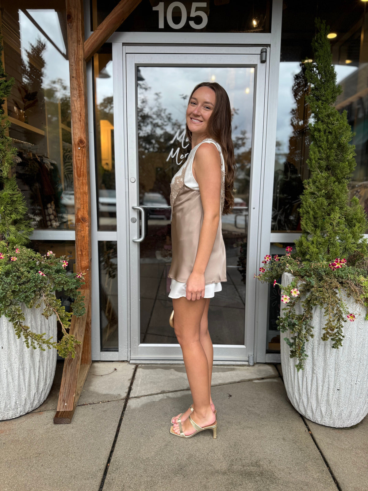 Lace Layer Shift Dress