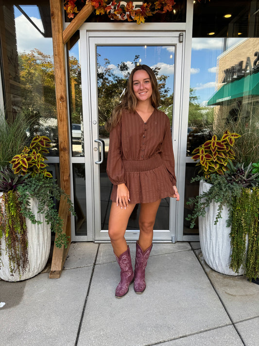 Drop Waist Smocked Romper