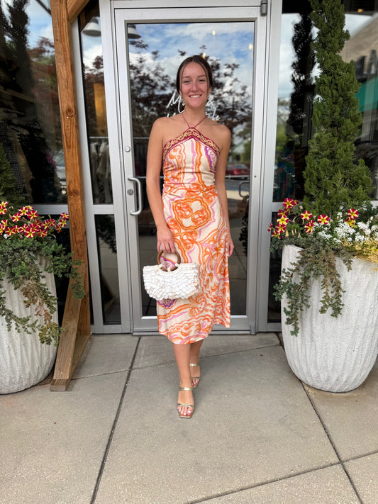 Brooklyn Boarder Midi Dress