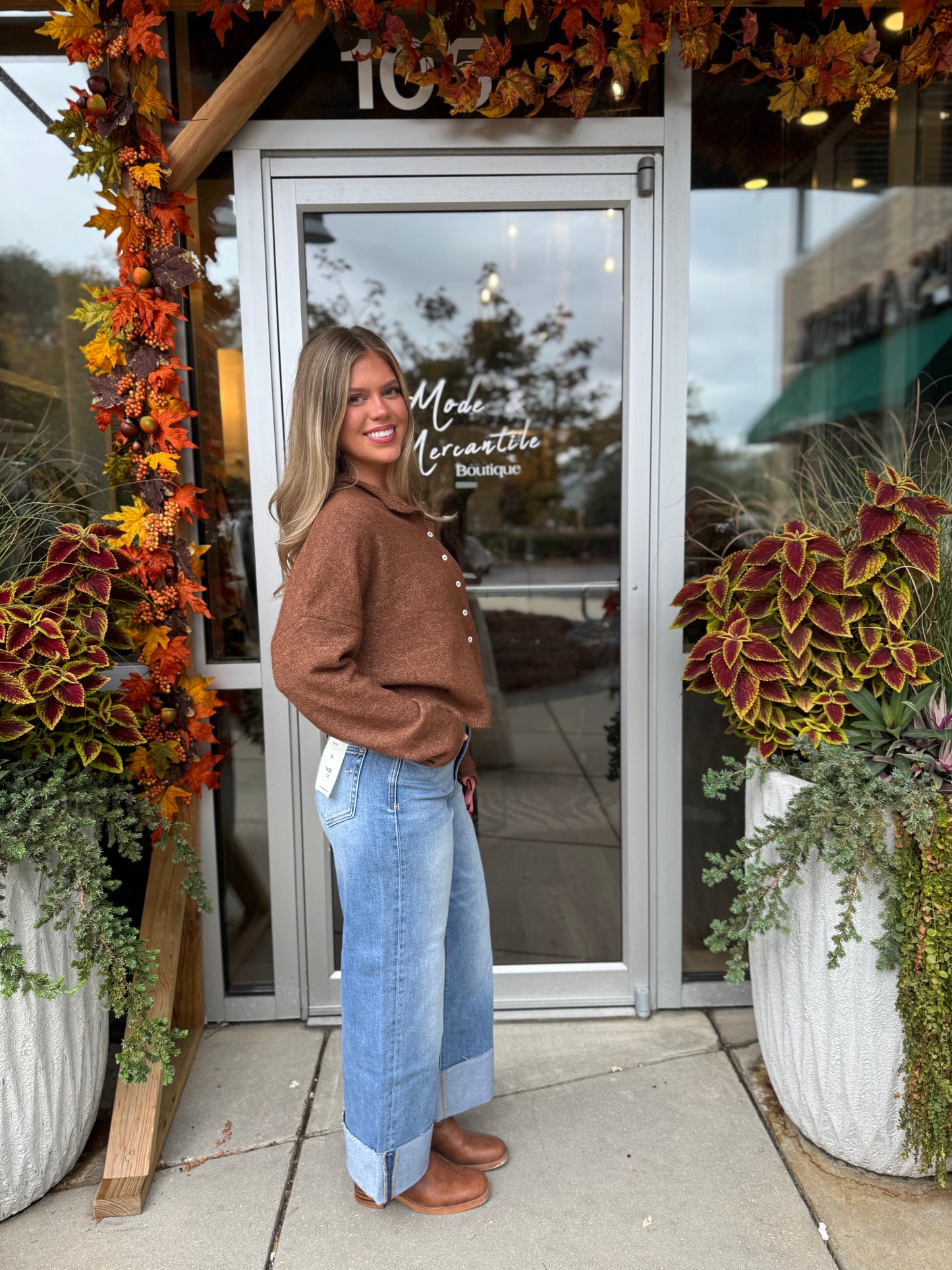 Brown Knit