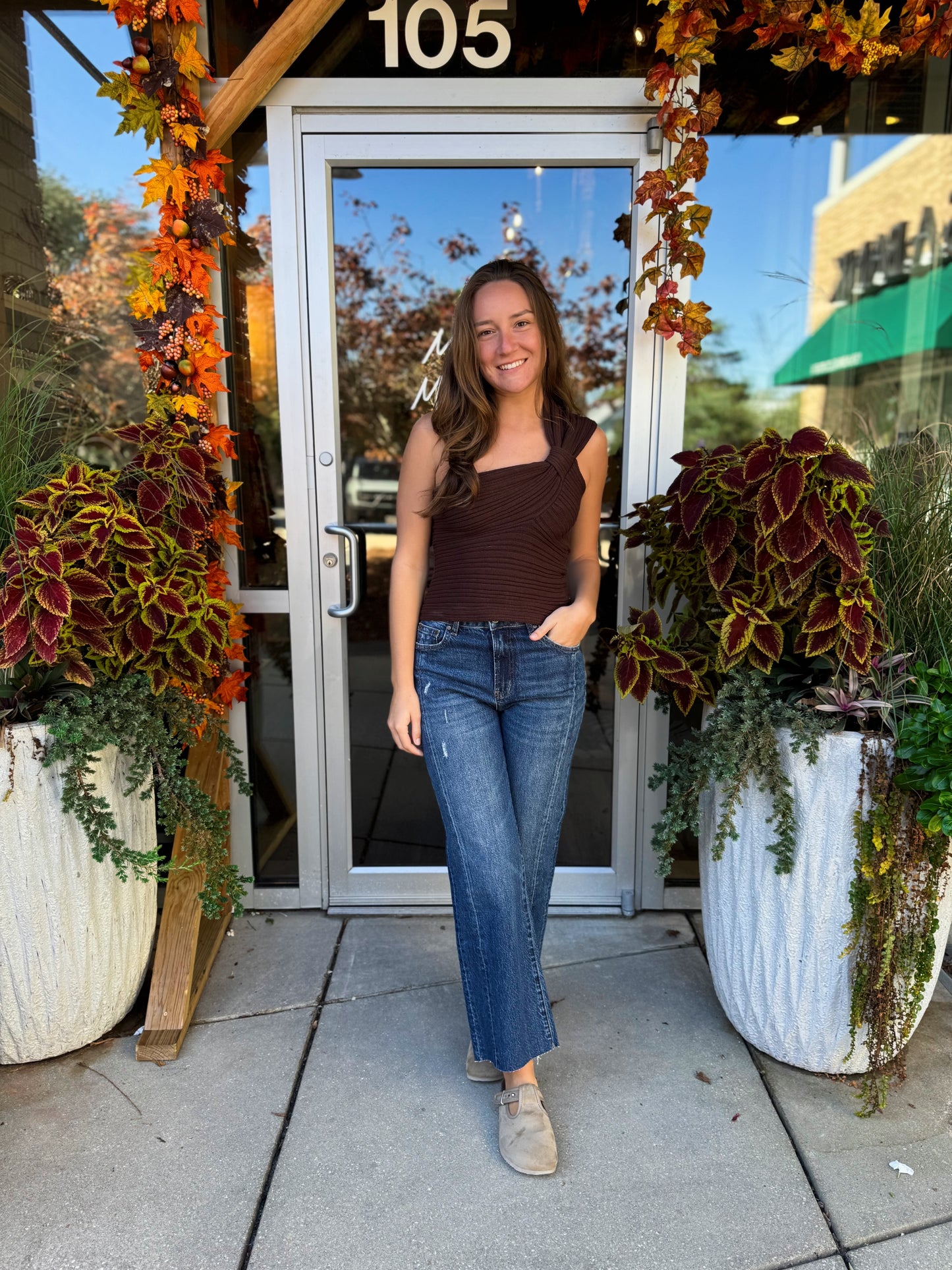 One Shoulder Knit Top