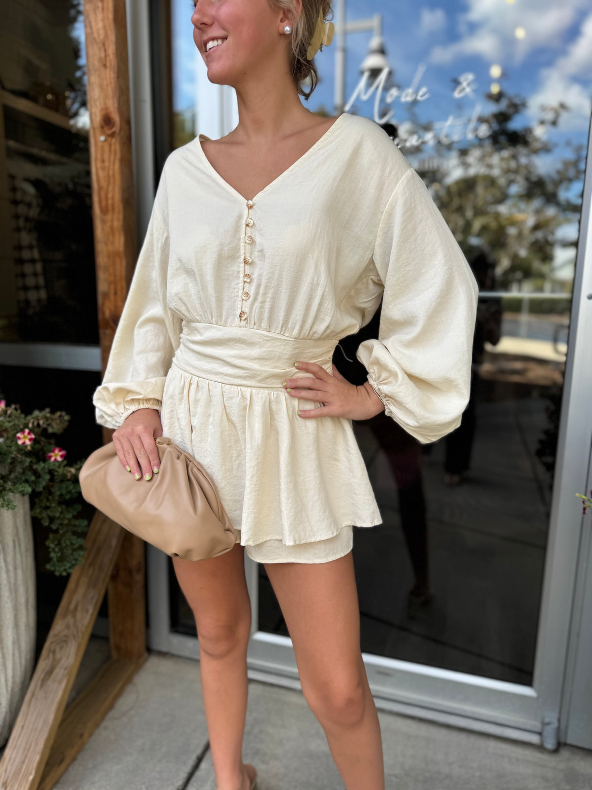 Layered Cream Romper