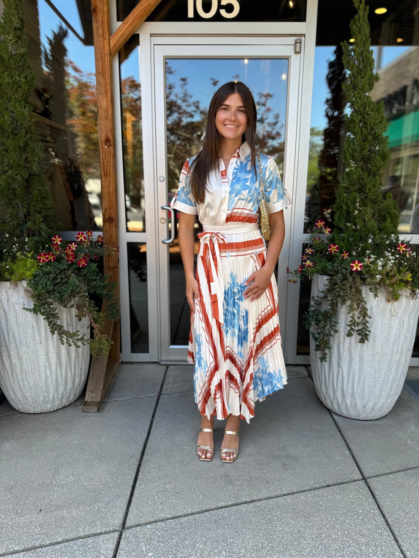 Sunrose Pleat Maxi Dress