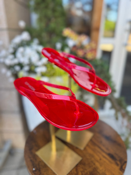 Red Jelly Sandals