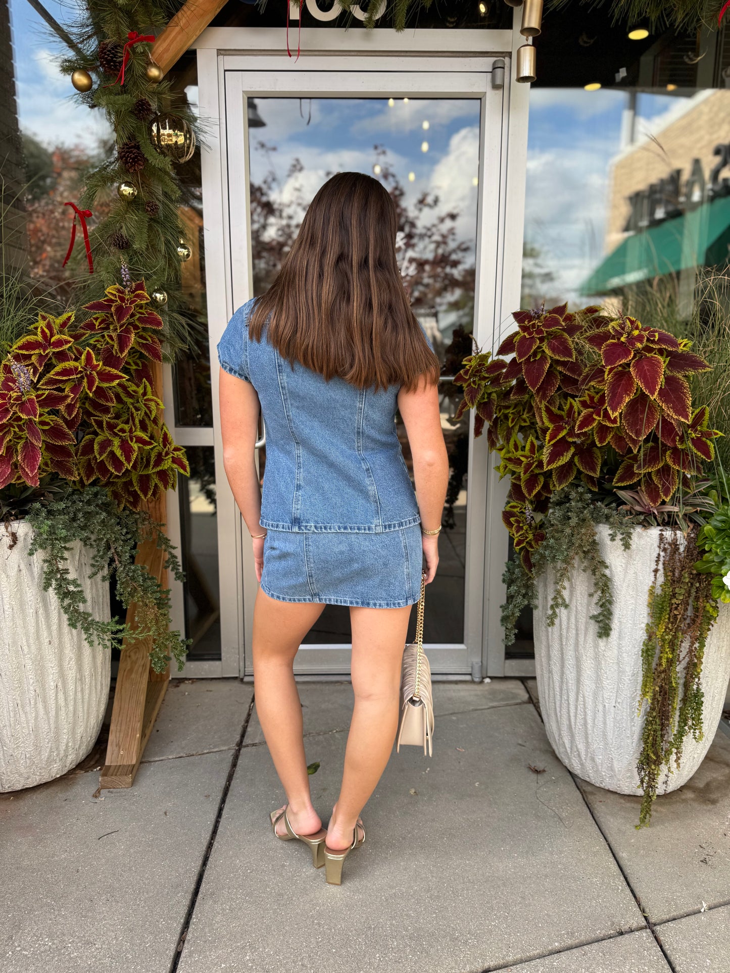 Low Waist Denim Skirt