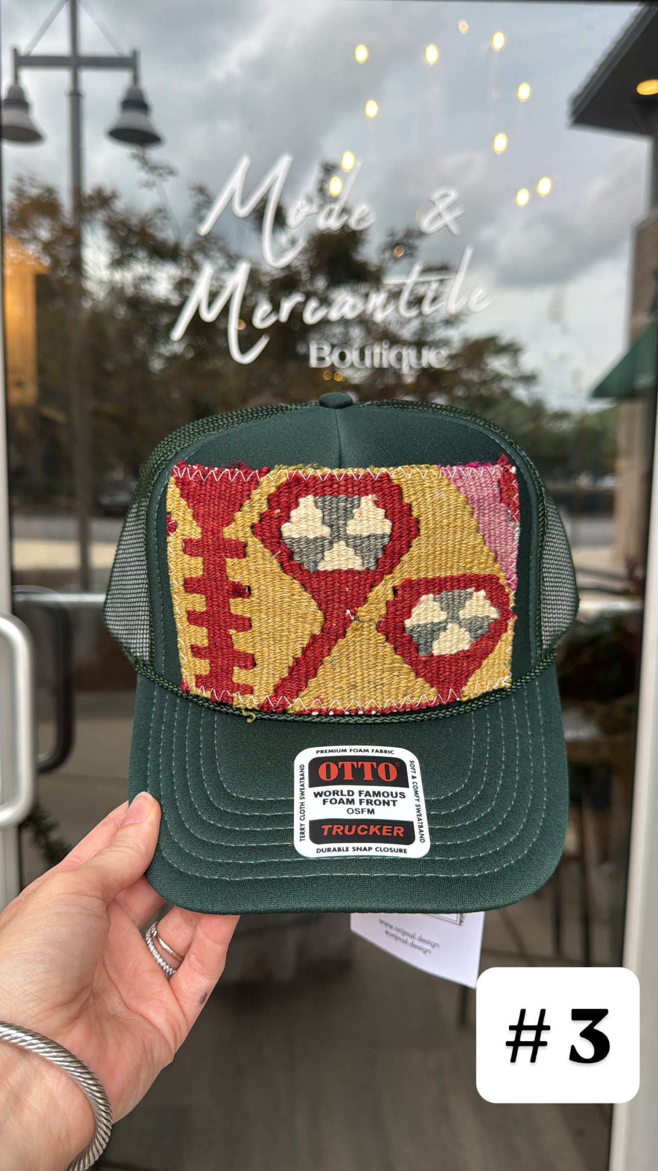 Forrest Green Orijinal Kilim Patch Trucker Hat