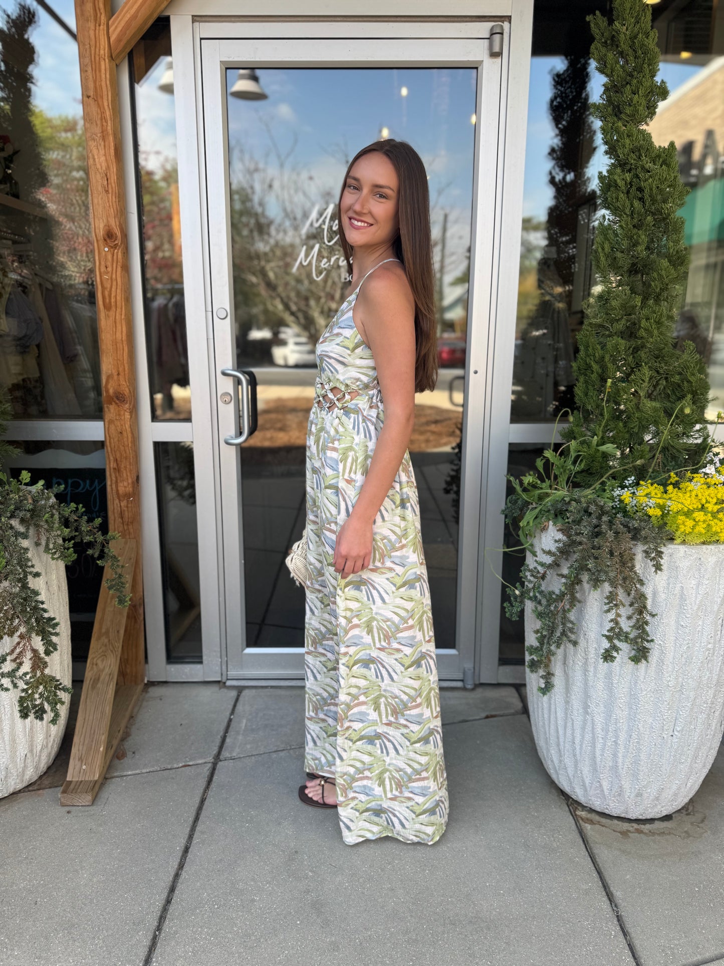 Weave Detail Maxi Dress