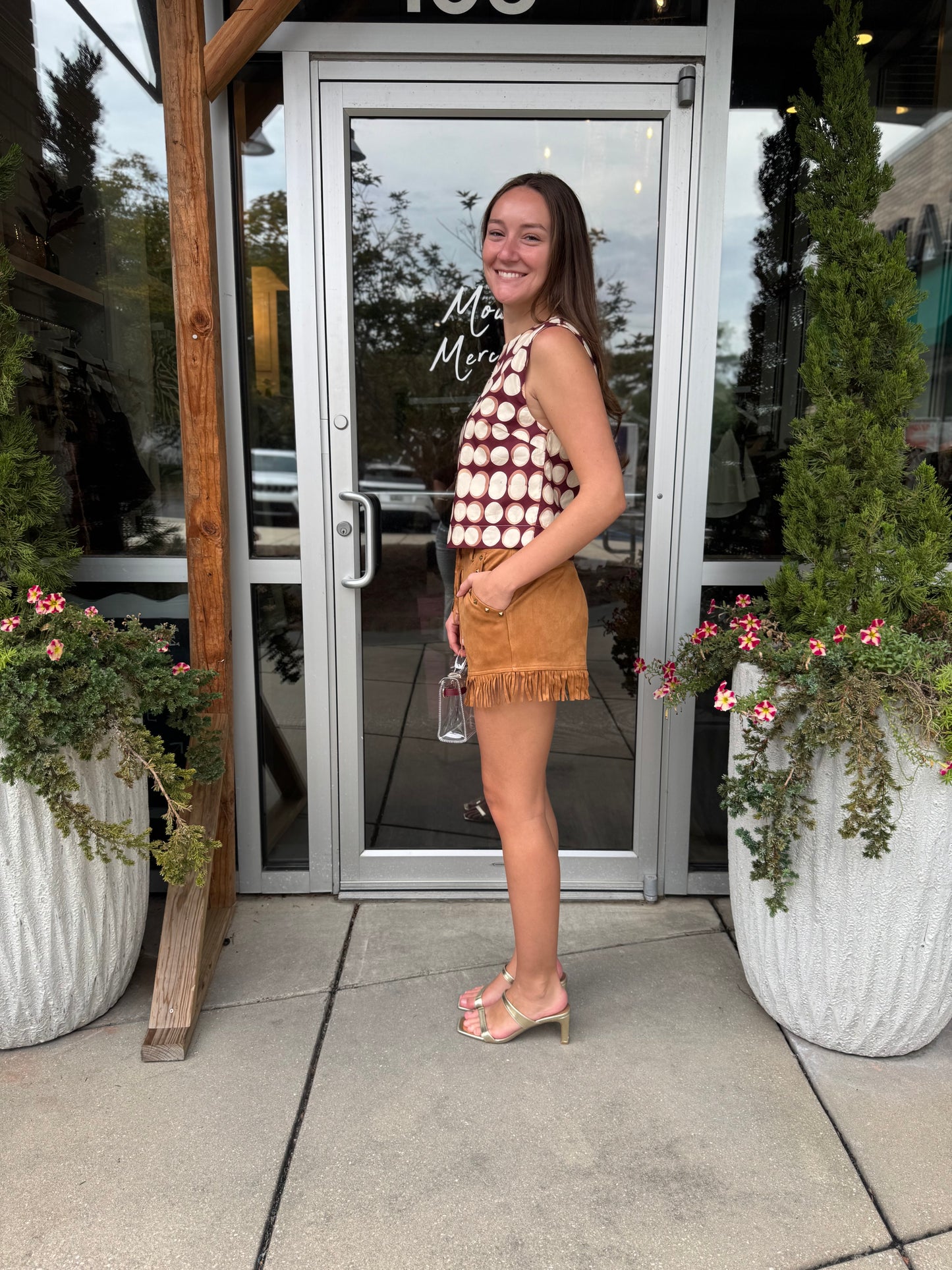 Suede Fringe Shorts