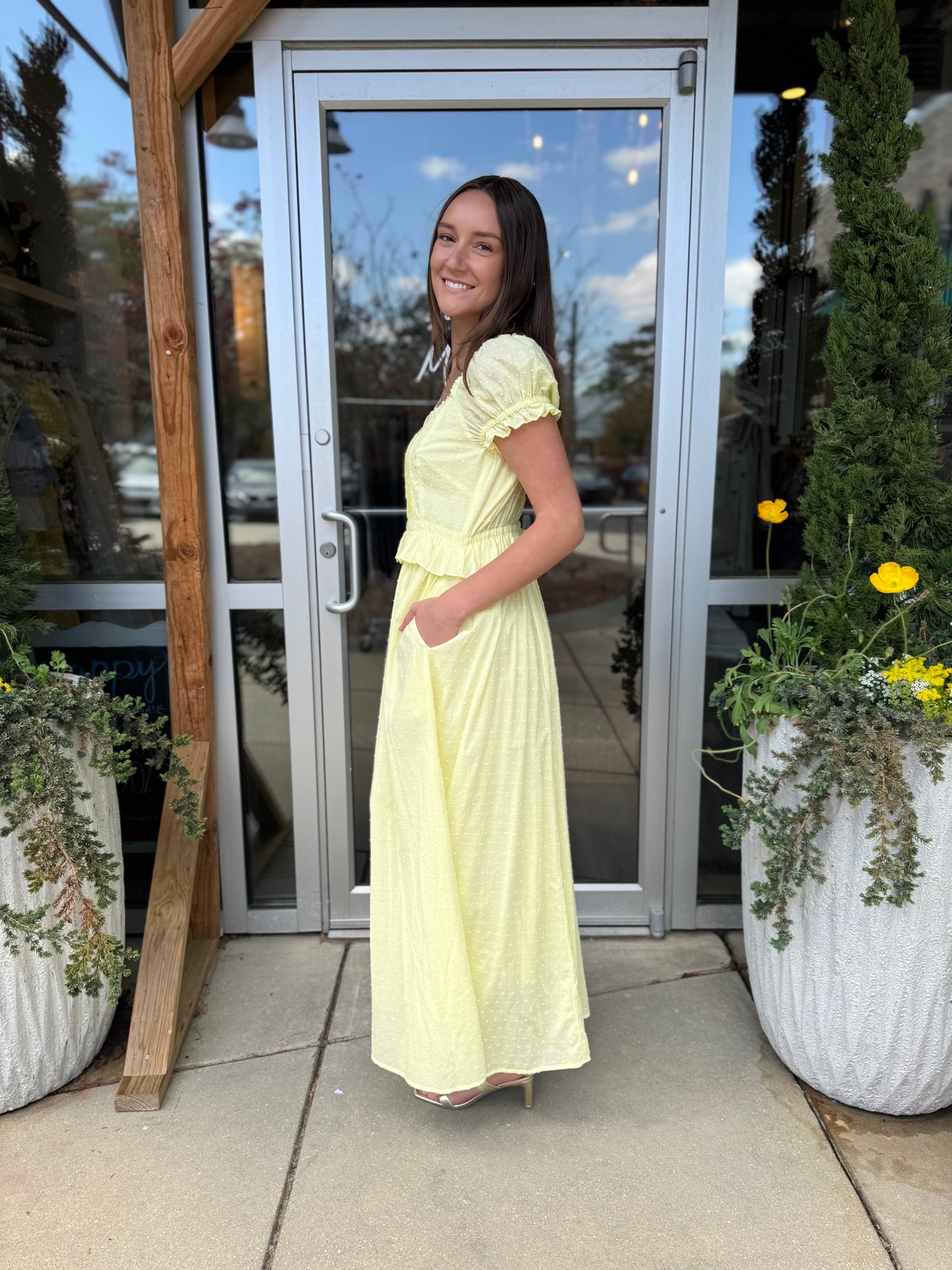 Swiss Dot Maxi Dress