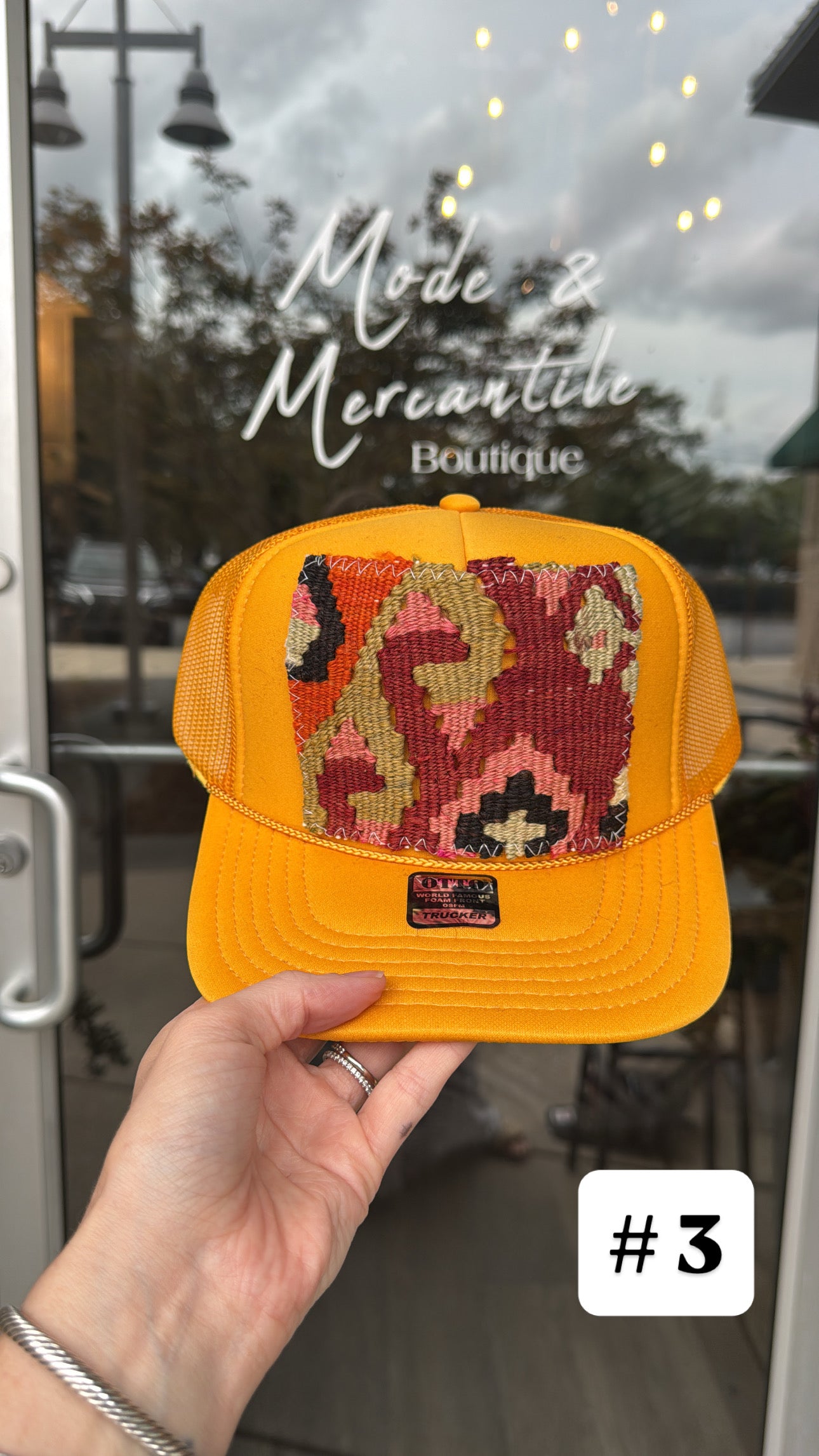Gold Orijinal Kilim Patch Trucker Hat
