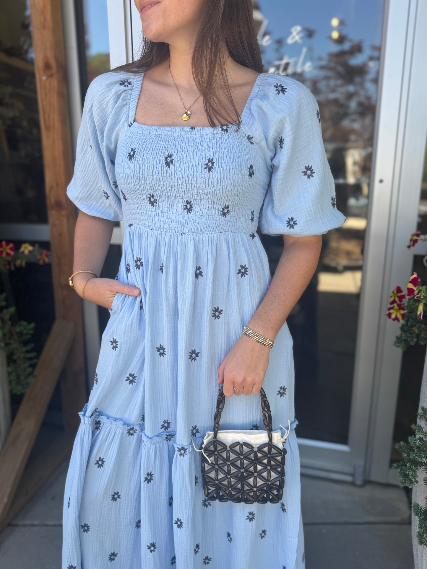 Floral Embroidered Maxi Dress