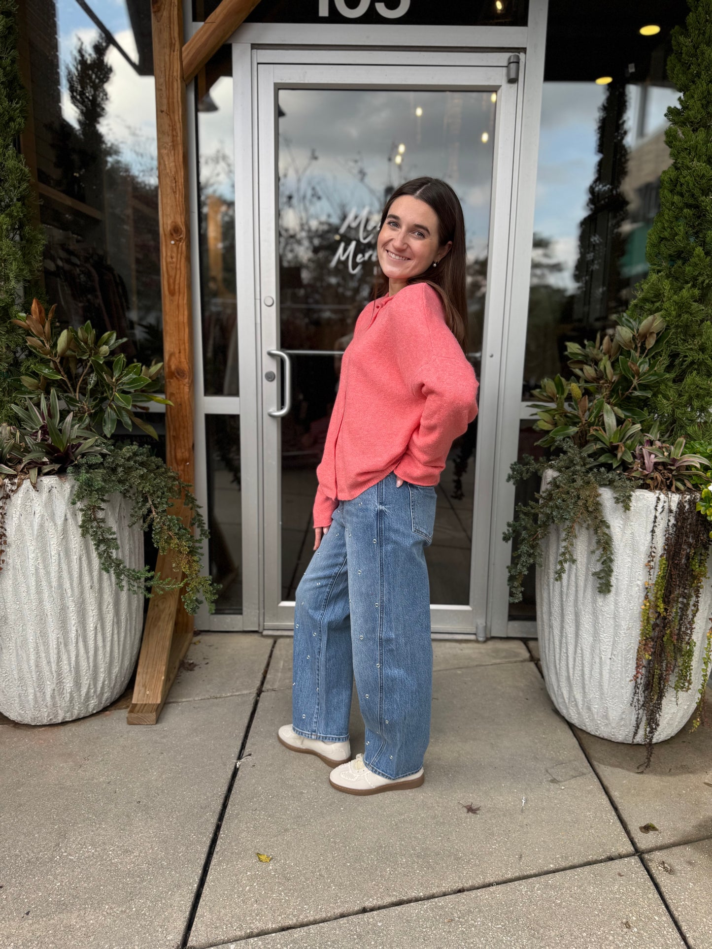 Salmon Harper Cardigan