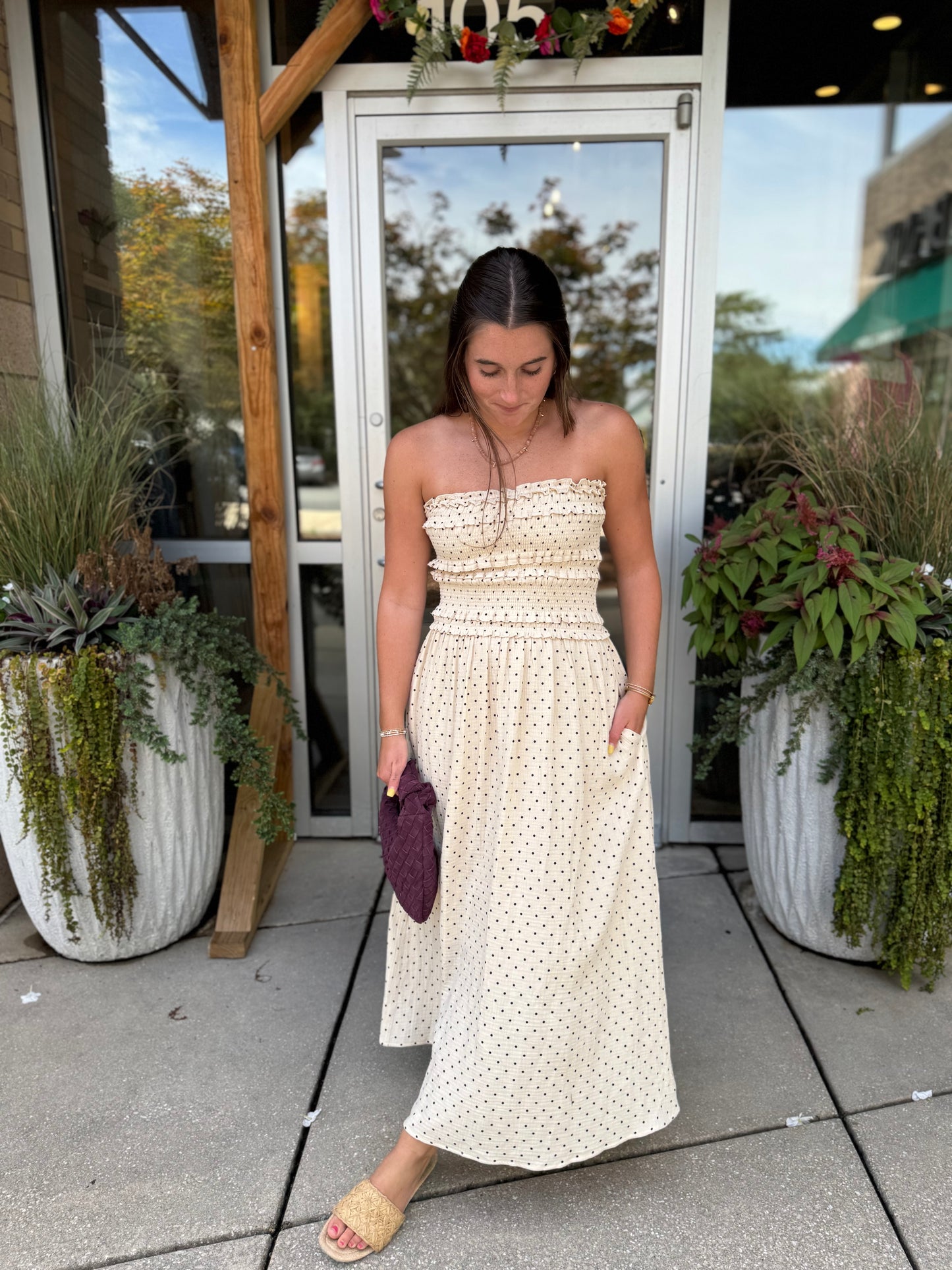 Polka Dot Maxi Dress