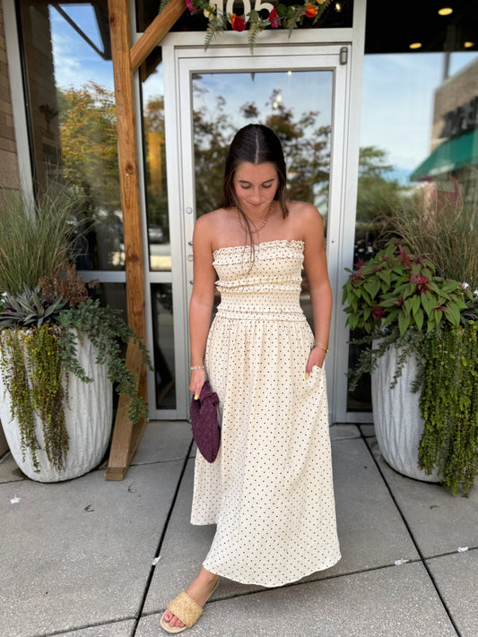 Polka Dot Maxi Dress