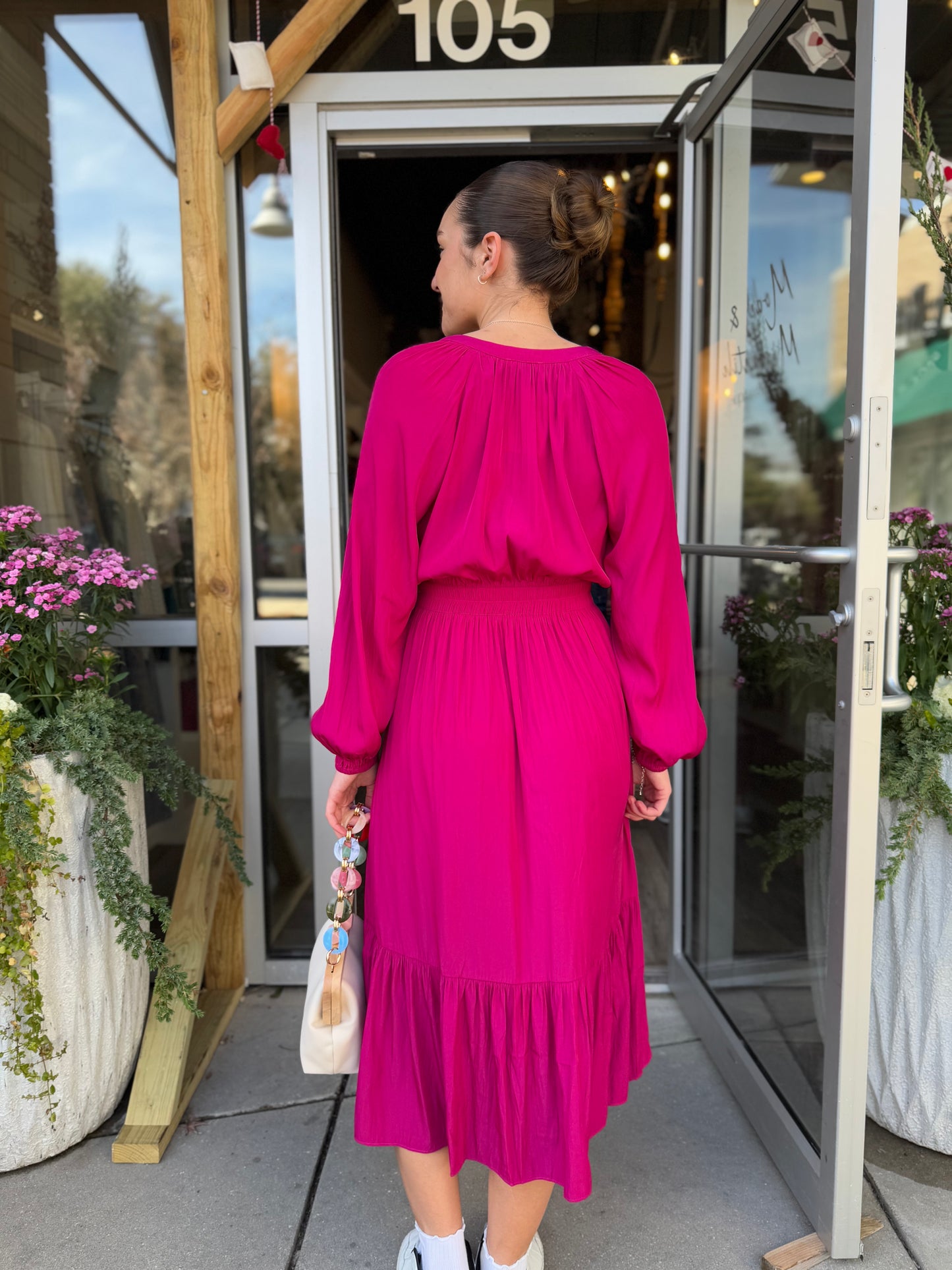 Deep Fuschia Maxi Dress