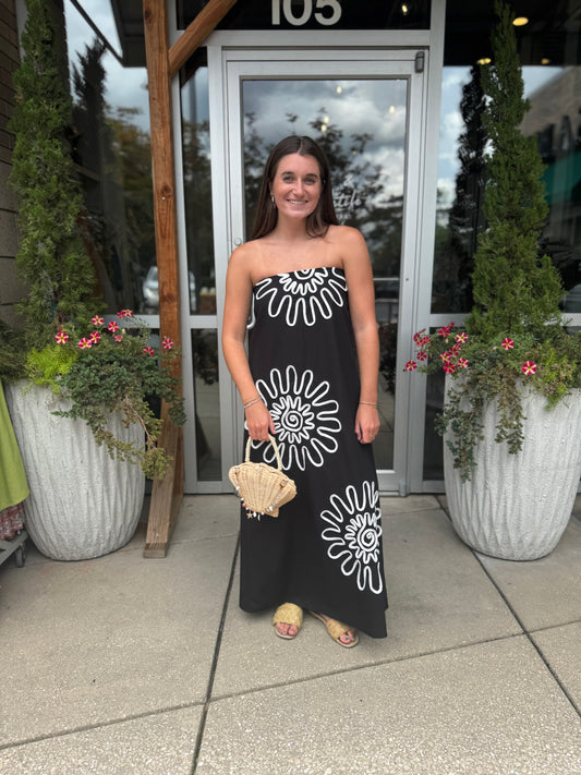 Linen Tube Maxi Dress